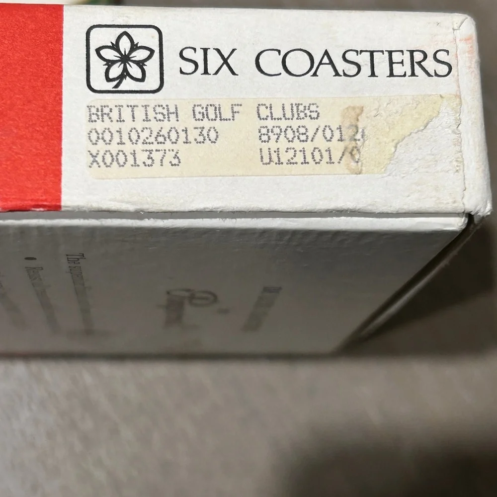 Coaster Set Famous British Golf Clubs in Box Set of 6 Pimpernel